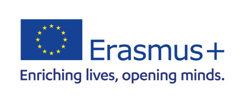 Logo van Erasmus plus waarmee subsidie voor de studiereizen aangevraagd kan worden.